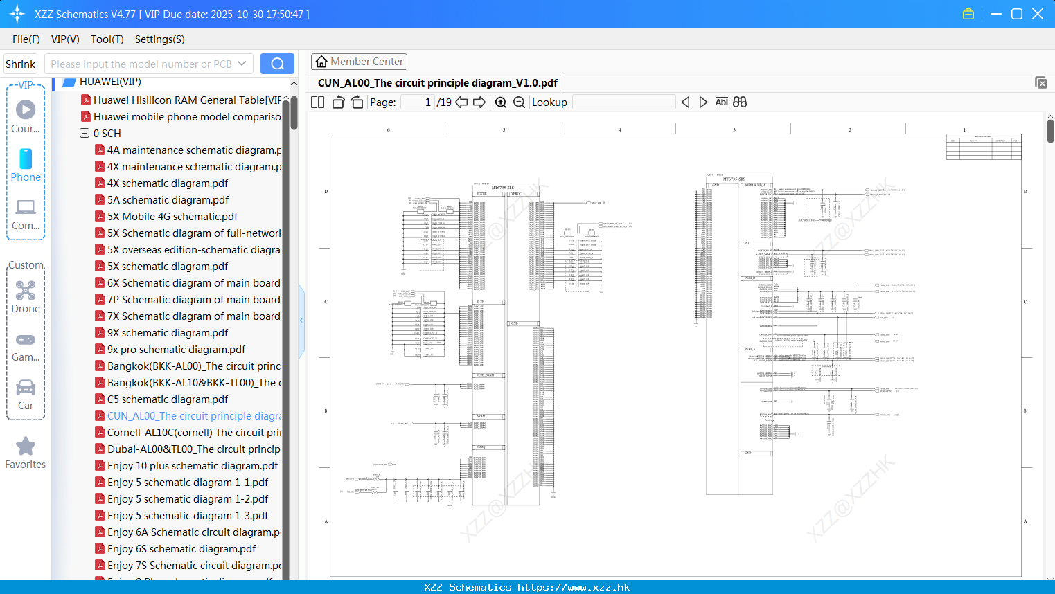 Huawei CUN_AL00_The Circuit Principle Diagram_V1.0